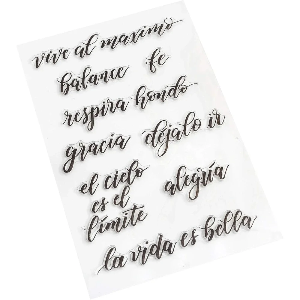 Kelly Creates Acrylic Stamps Unisex OS Clear NEW Spanish Quotes Traceable 352003